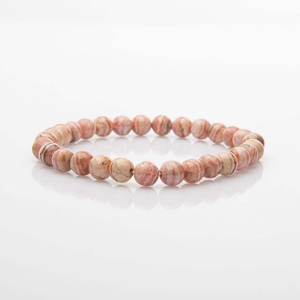 Rodokrosit 6mm Doğal Taş Bileklik