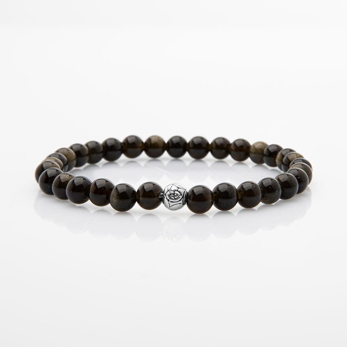 Golden Obsidyen 6mm Doğal Taş Bileklik