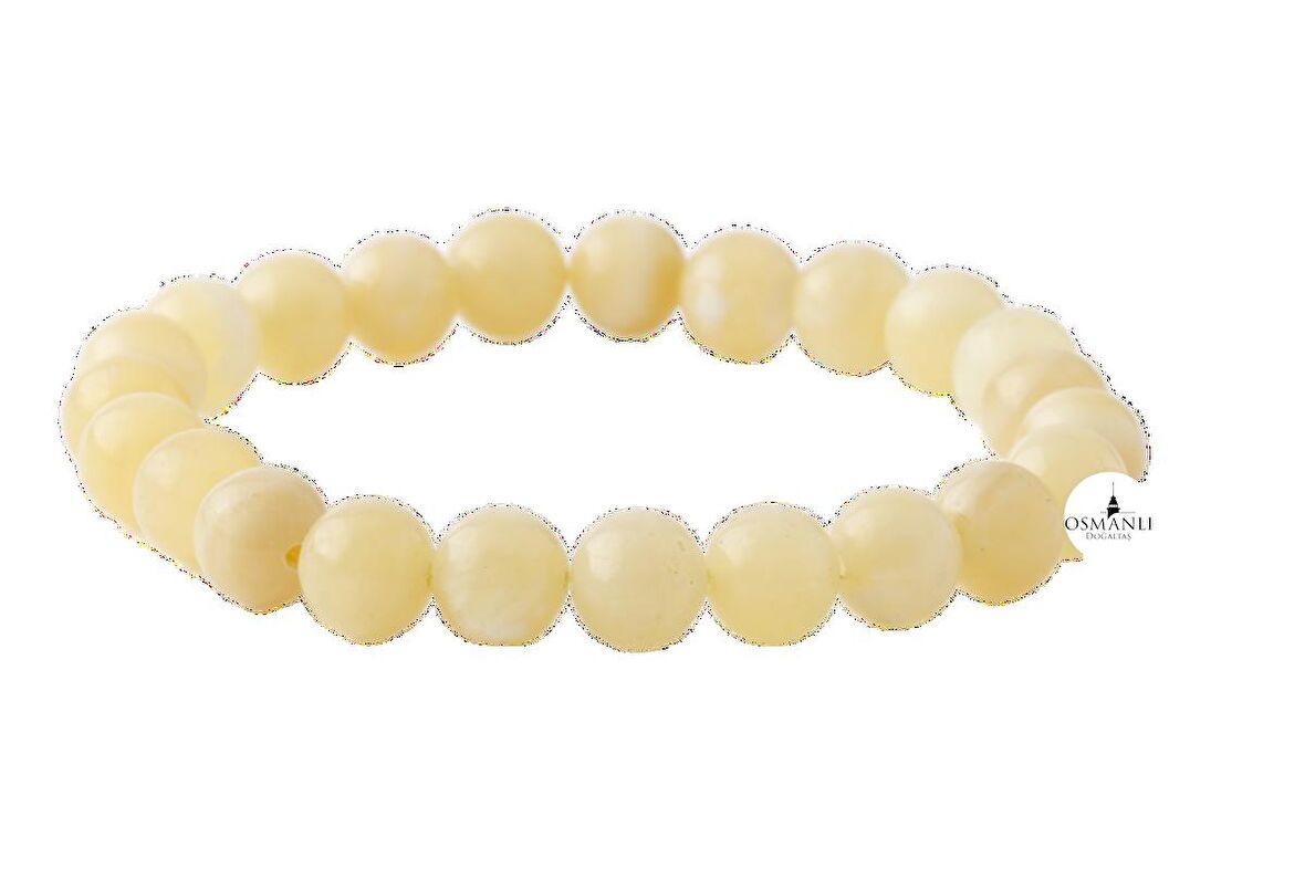 Kalsit 8mm Doğal Taş Bileklik