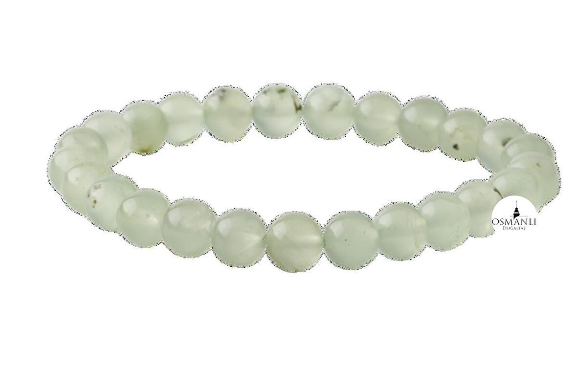 Prehnit 8mm Doğal Taş Bileklik
