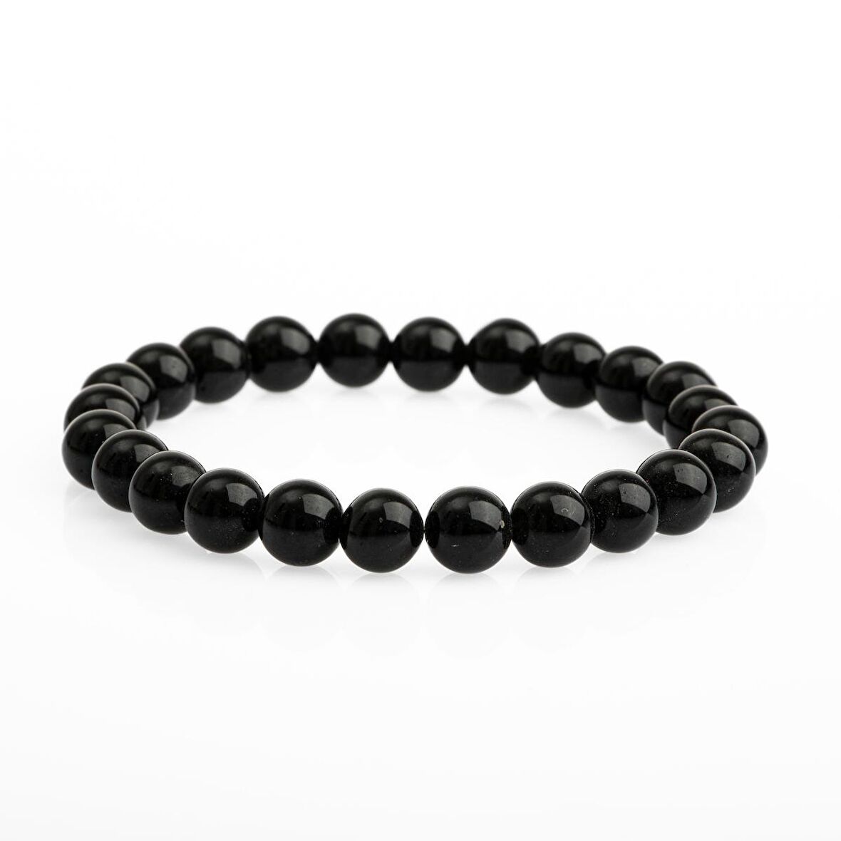 Siyah Turmalin 8mm Doğal Taş Bileklik