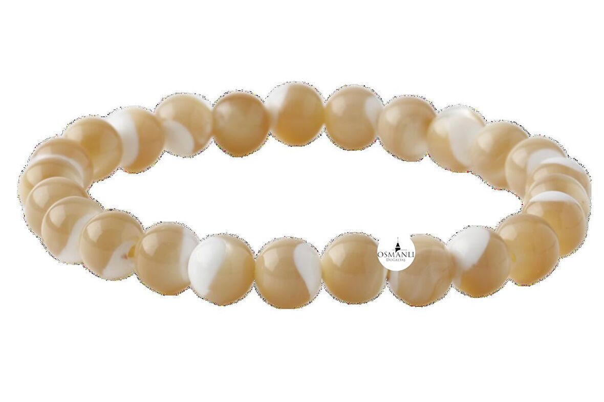 Sedef 8mm Doğal Taş Bileklik