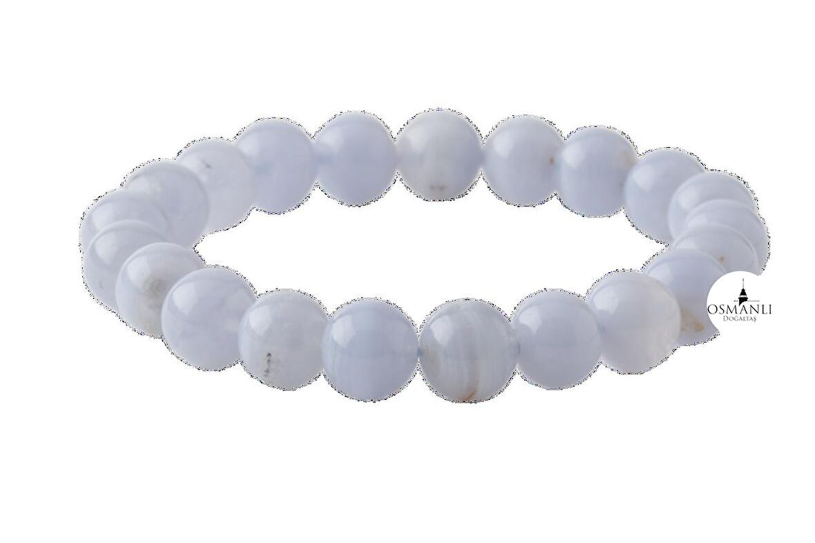 Mavi Akik 8mm Doğal Taş Bileklik