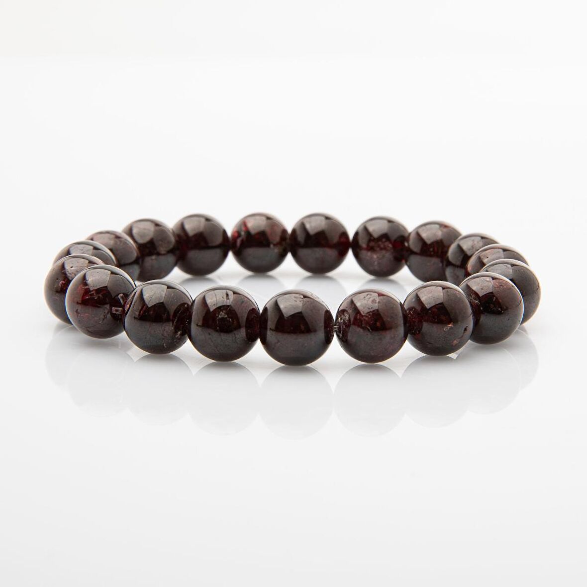 Bordo Granat Lal 10mm Doğal Taş Bileklik