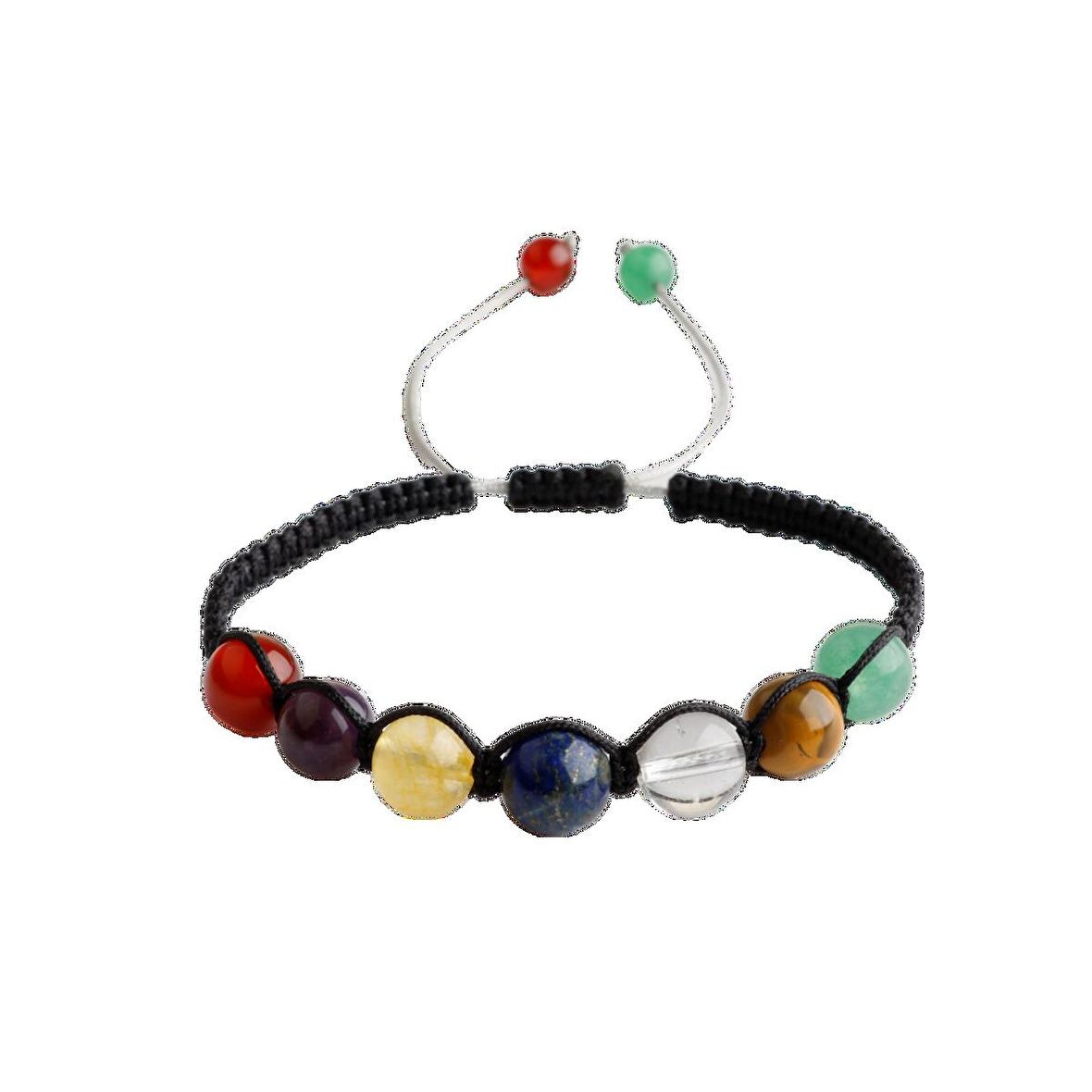 Çakra Bileklik Ametist, Kaplan Gözü, Akik, Kuvars, Lapis, Sitrin