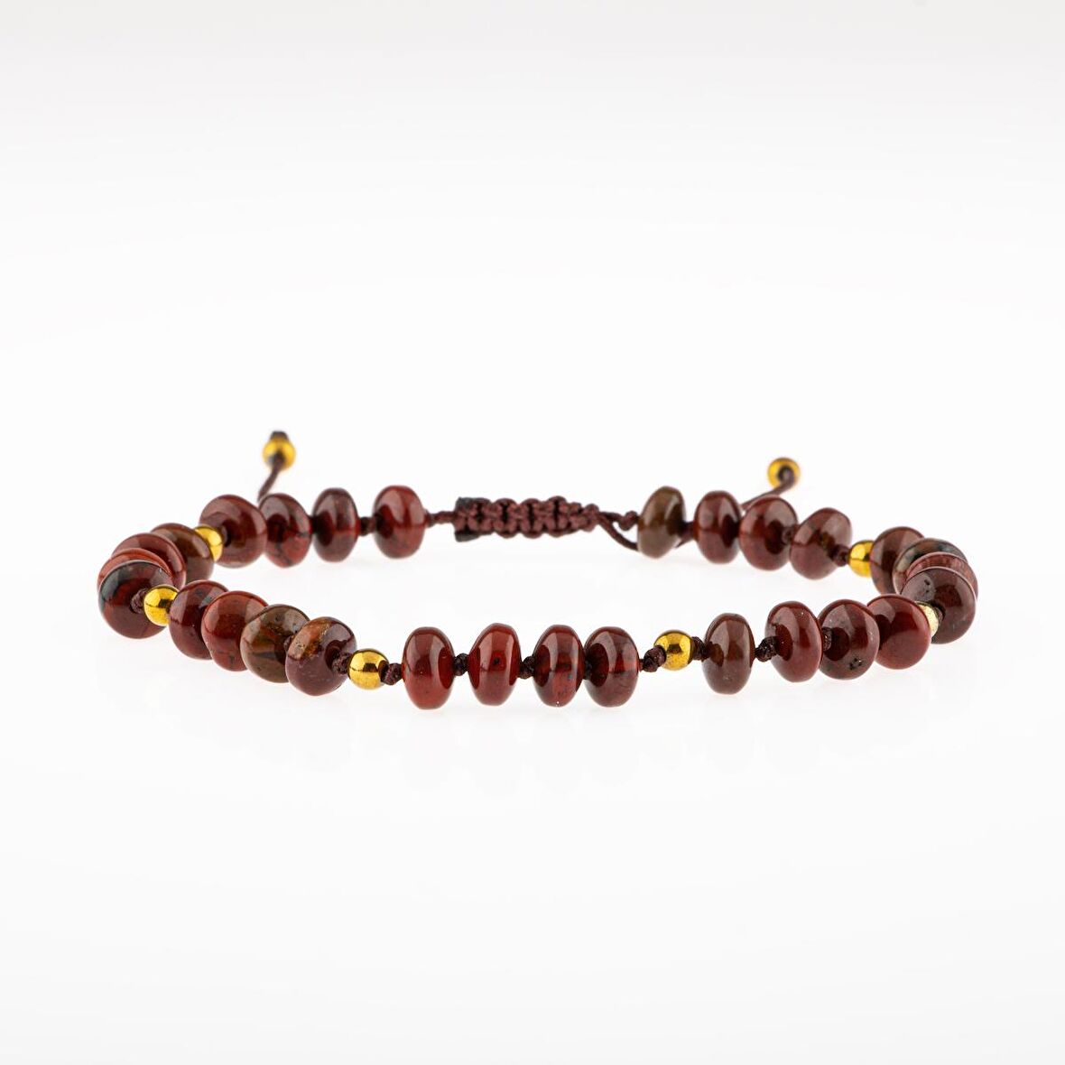 Dragon Jasper-Hematit Doğal Taş Erkek Tasarım Bileklik