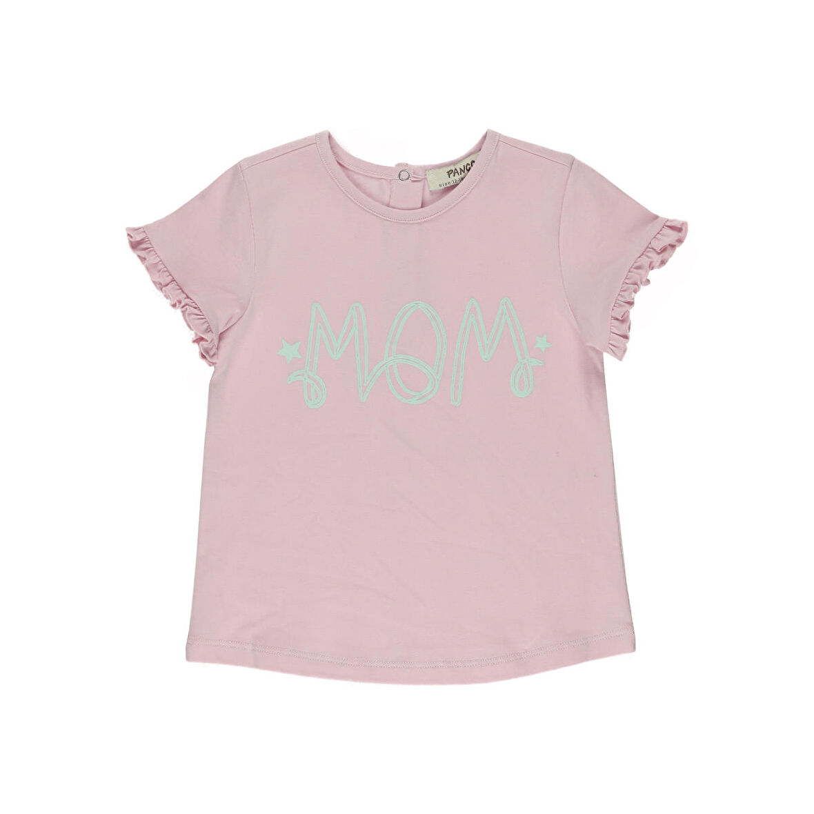 Panço Kız Çocuk Baskı Detaylı T-Shirt Pembe