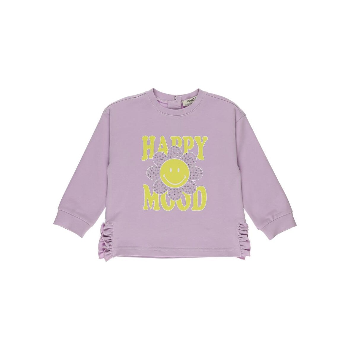 Panço Kız Çocuk Baskılı Sweatshirt Yeşil