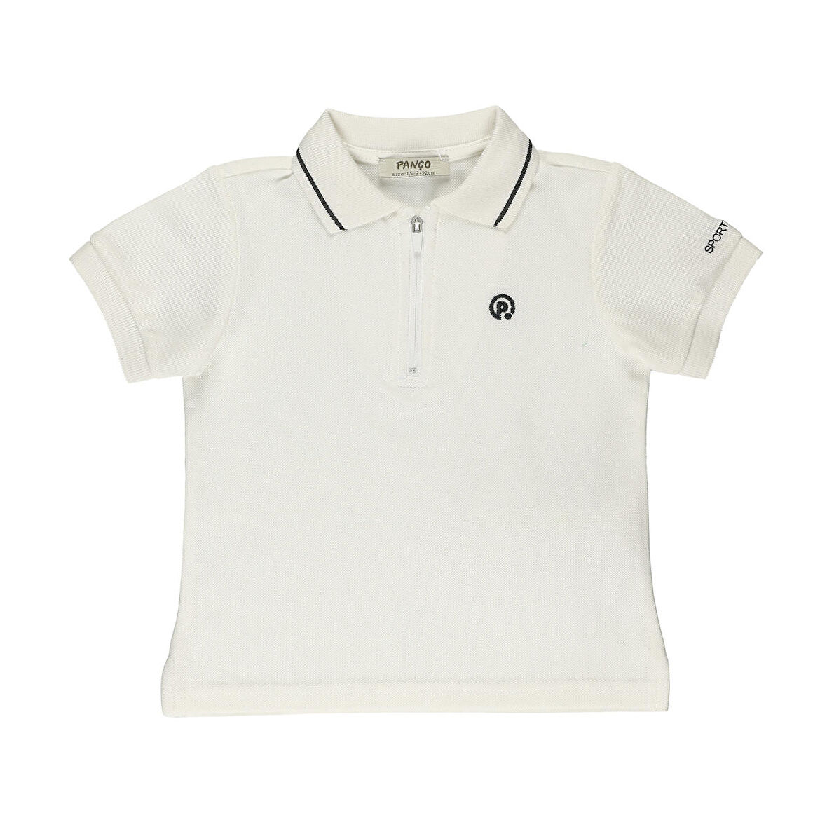 Panço Erkek Çocuk Triko Yakalı Pike T-shirt Oranj