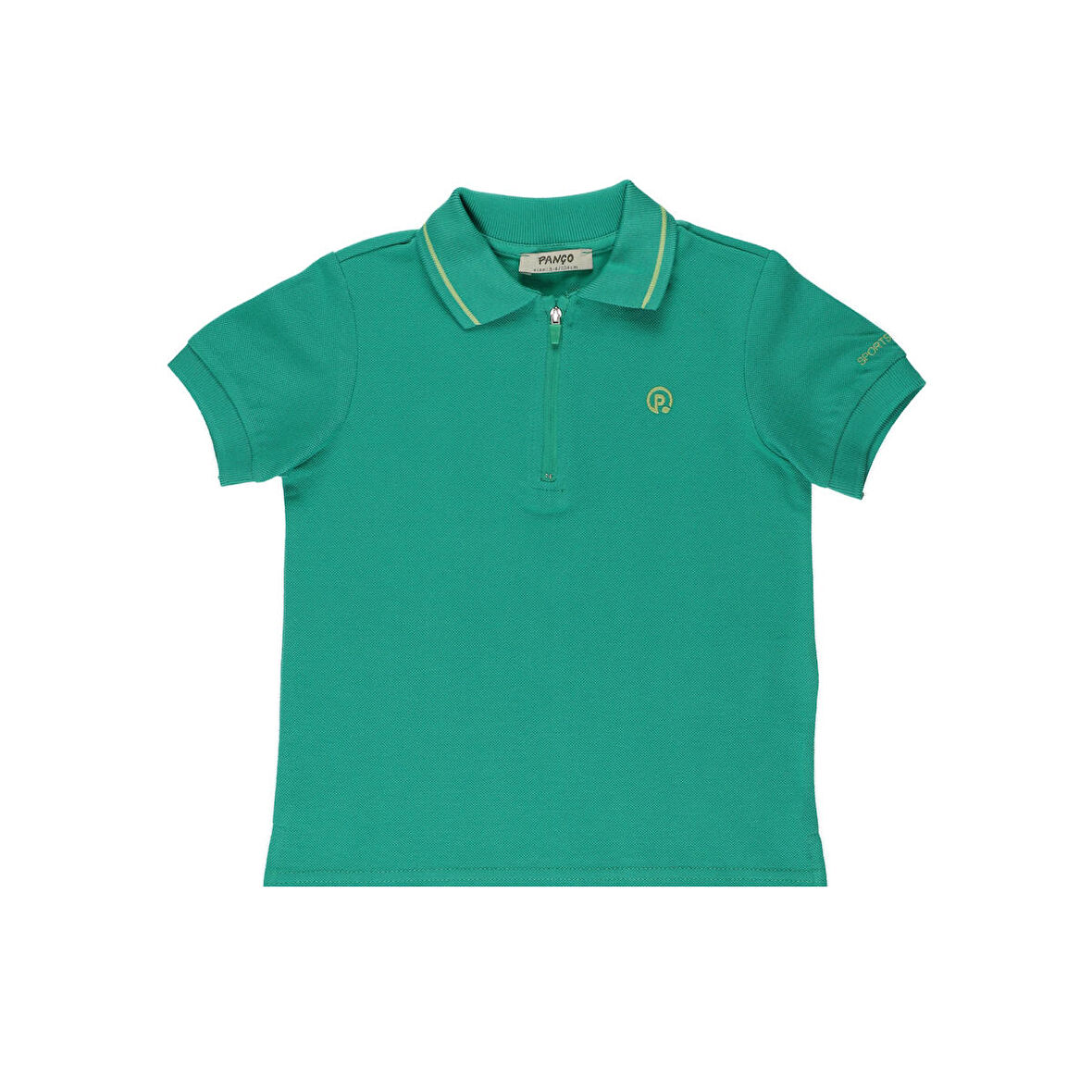 Panço Erkek Çocuk Triko Yakalı Pike T-shirt Bej