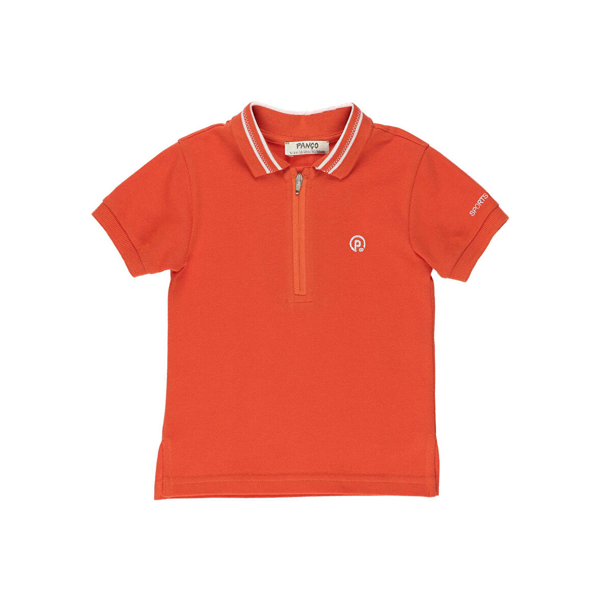 Panço Erkek Çocuk Triko Yakalı Pike T-shirt Beyaz