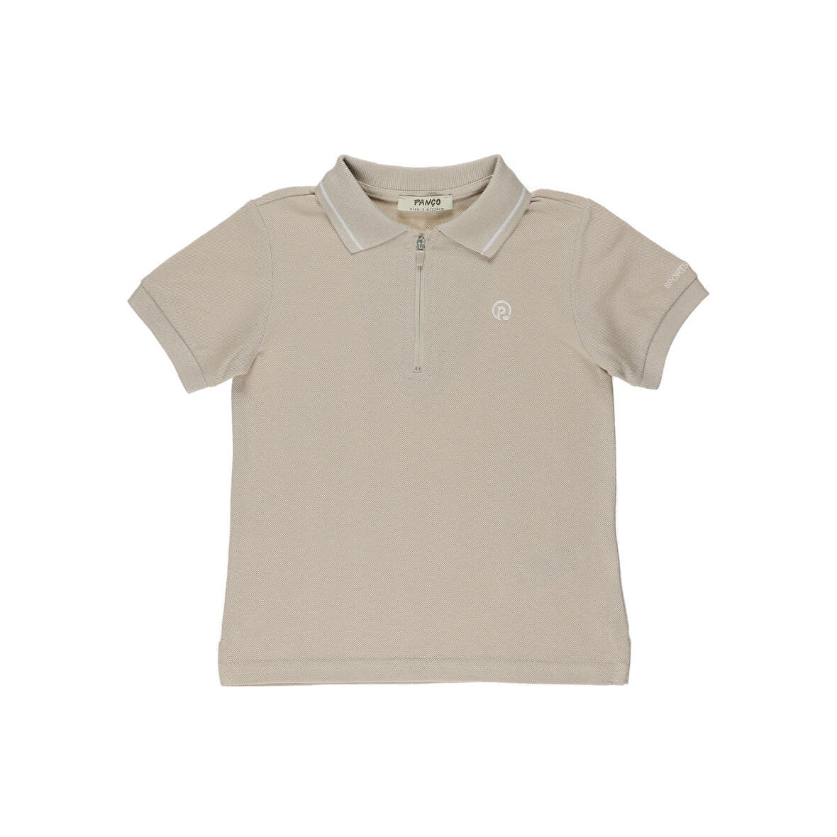 Panço Erkek Çocuk Triko Yakalı Pike T-shirt Sarı