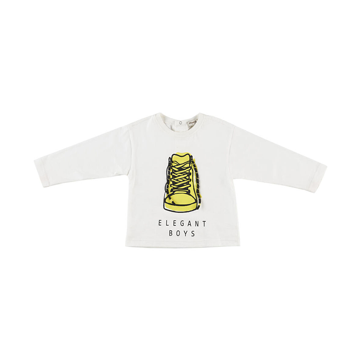 Panço Erkek Çocuk Baskı Detaylı Uzun Kollu T-Shirt Ekru