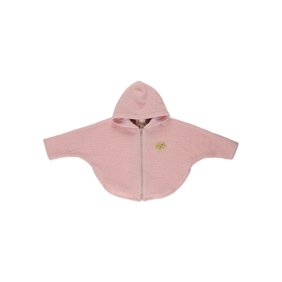 Panço Kız Çocuk Yumuşak Dokulu Fermuarlı Sweatshirt Pembe