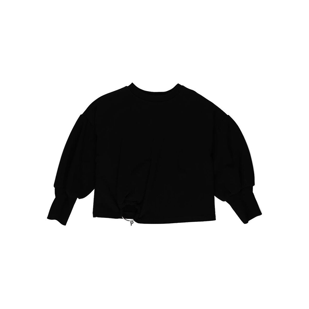 Panço Kız Çocuk Aksesuar Detaylı Sweatshirt Siyah