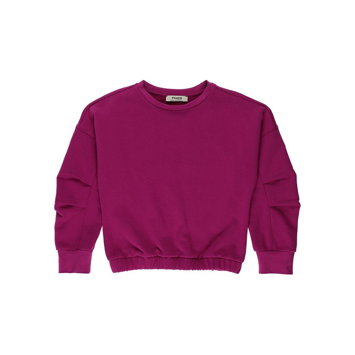 Panço Kız Çocuk Kolu Pilise Detaylı Sweatshirt Yeşil