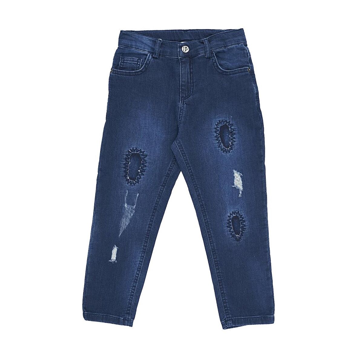 Panço Erkek Çocuk Yıkamalı Denim Pantolon Lacivert