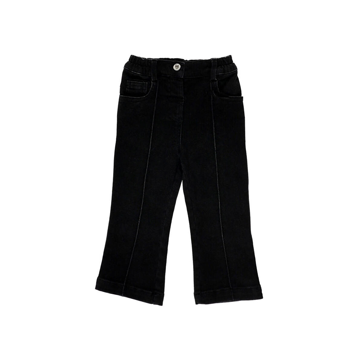 Panço Kız Çocuk Denim Pantolon Siyah