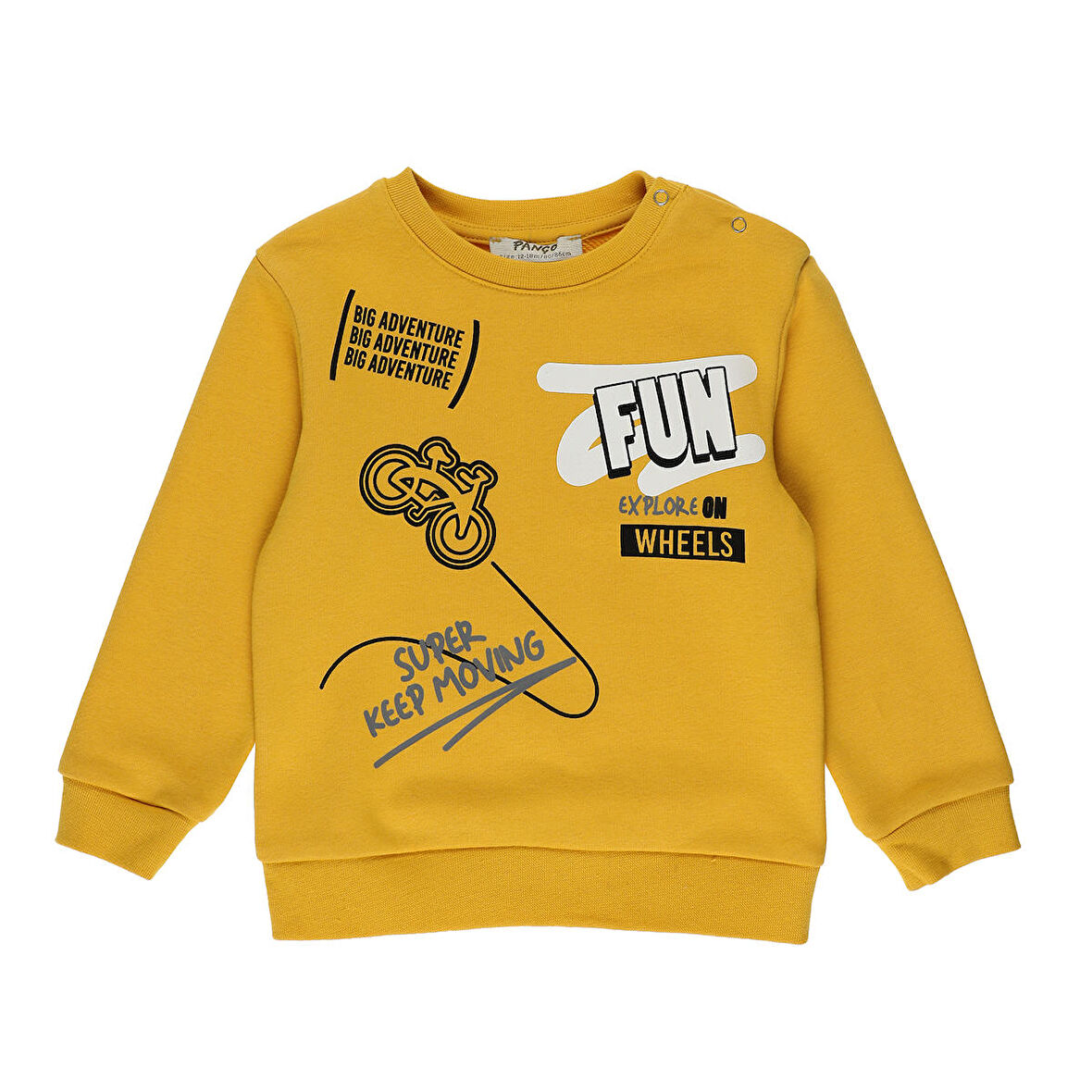 Panço Erkek Çocuk Baskılı Sweatshirt Sarı