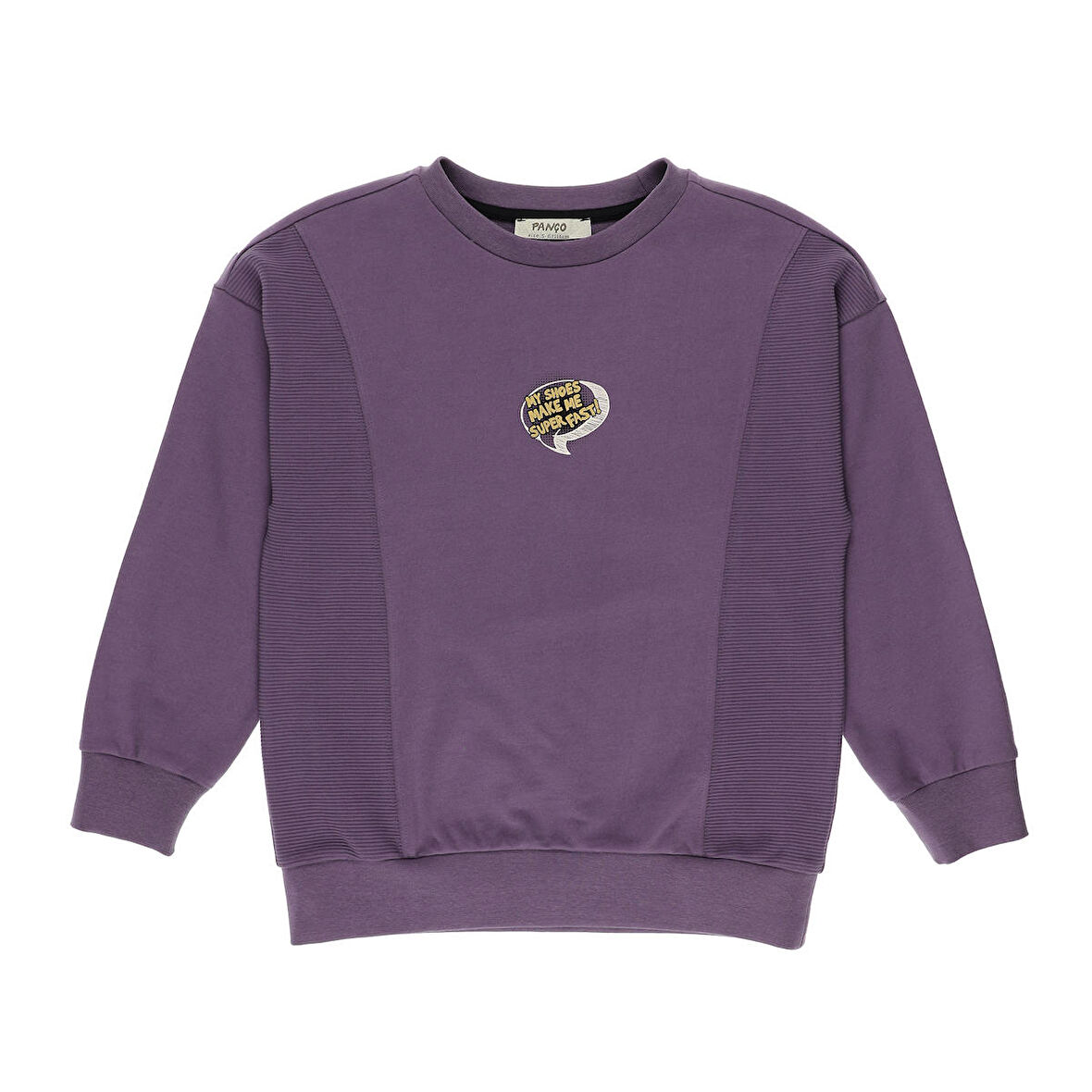 Panço Erkek Çocuk Baskılı Sweatshirt Mor