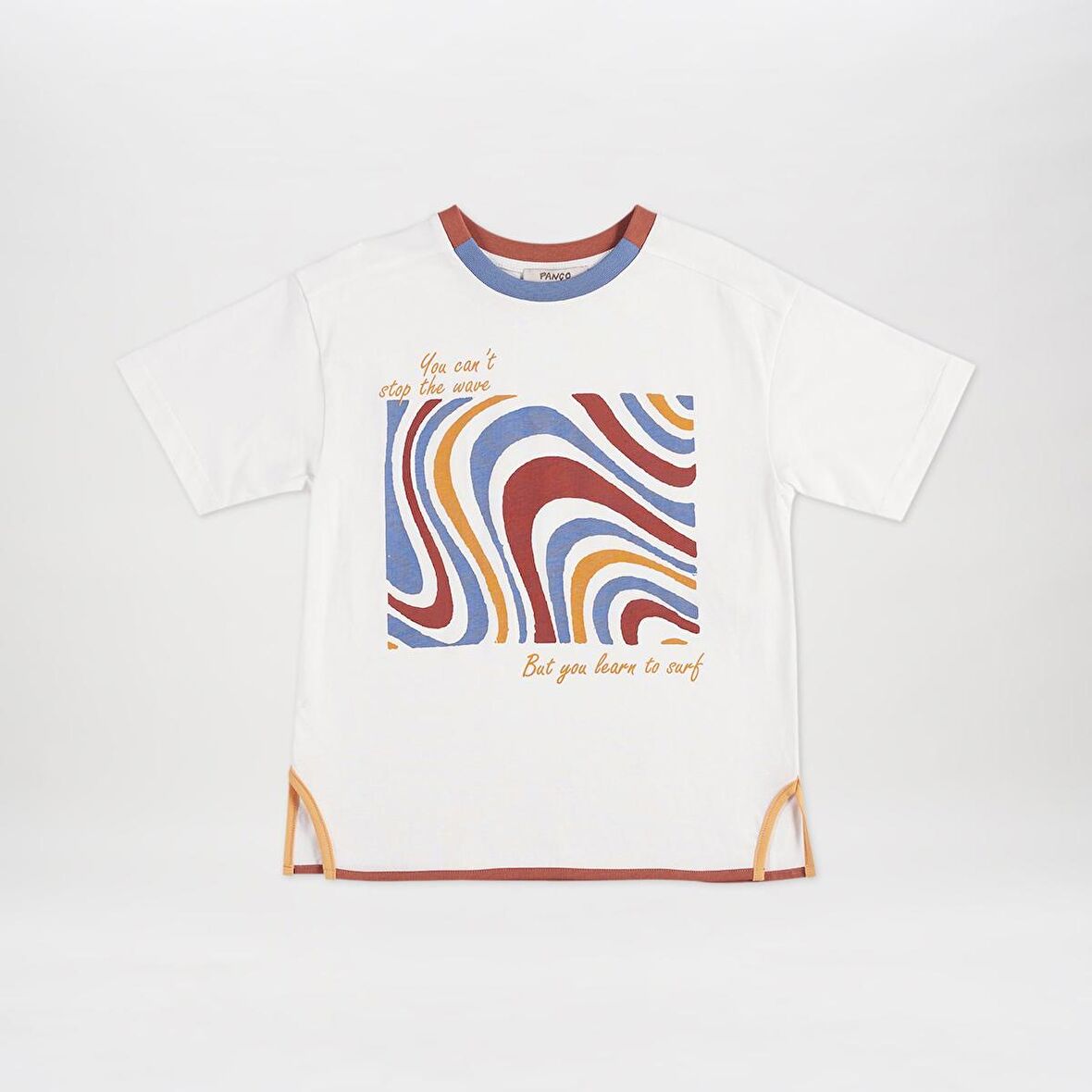 Panço Erkek Çocuk Baskılı T-Shirt Ekru