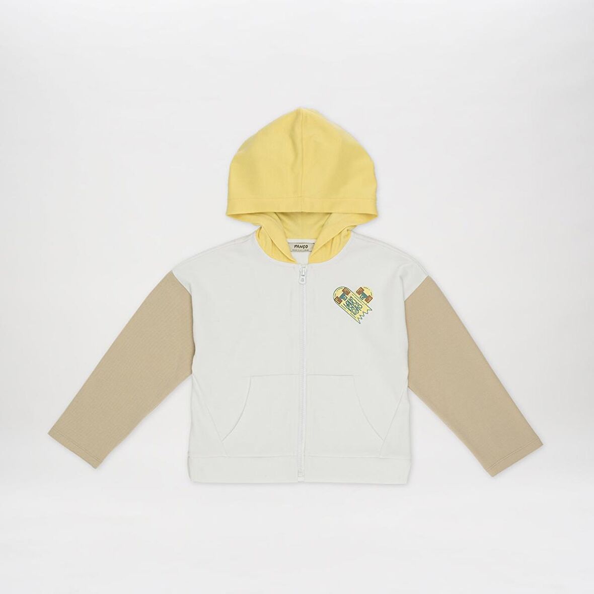 Panço Kız Çocuk Kapüşonlu Sweatshirt Beyaz