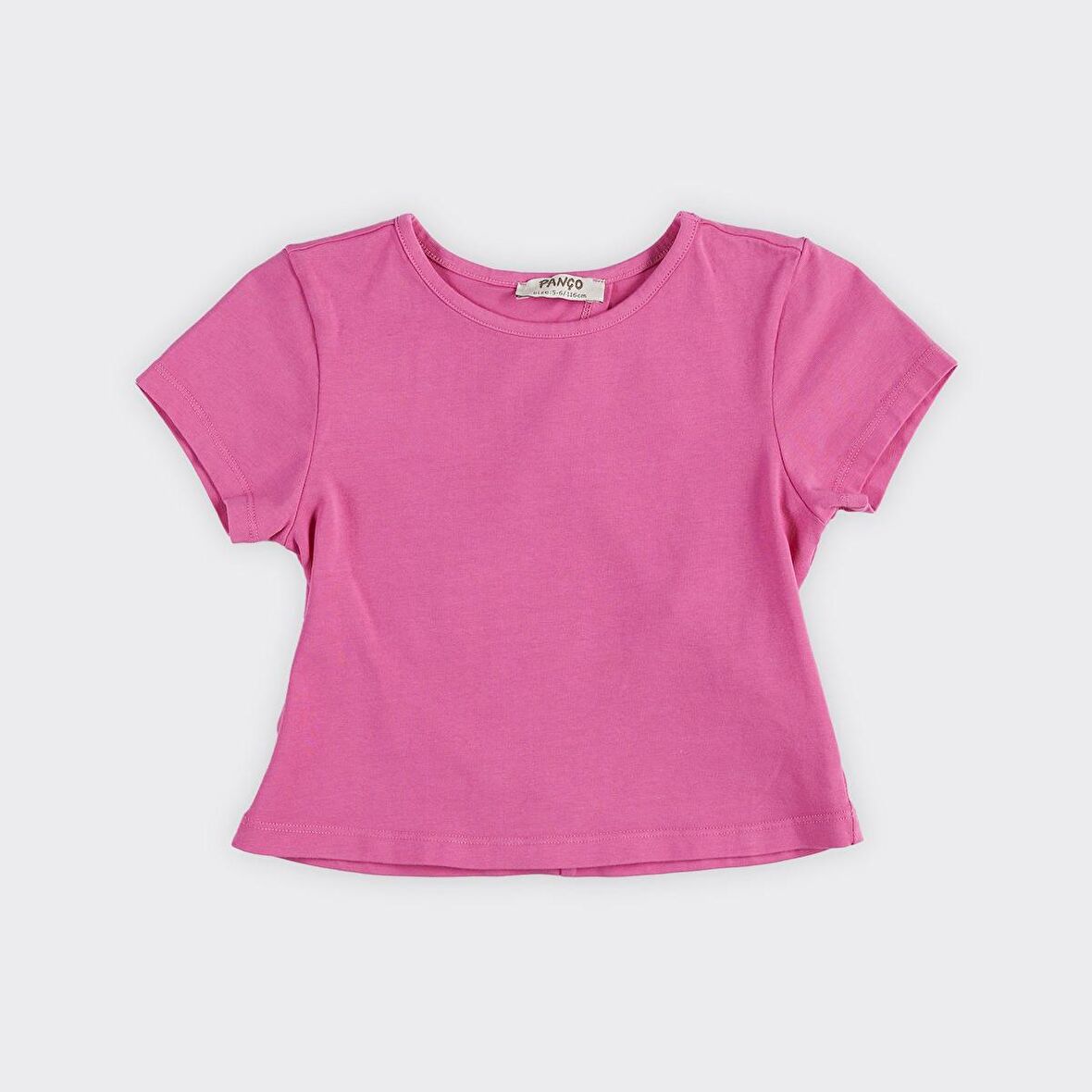 Kız Çocuk Arkası Pencere Detaylı T-Shirt Yeşil