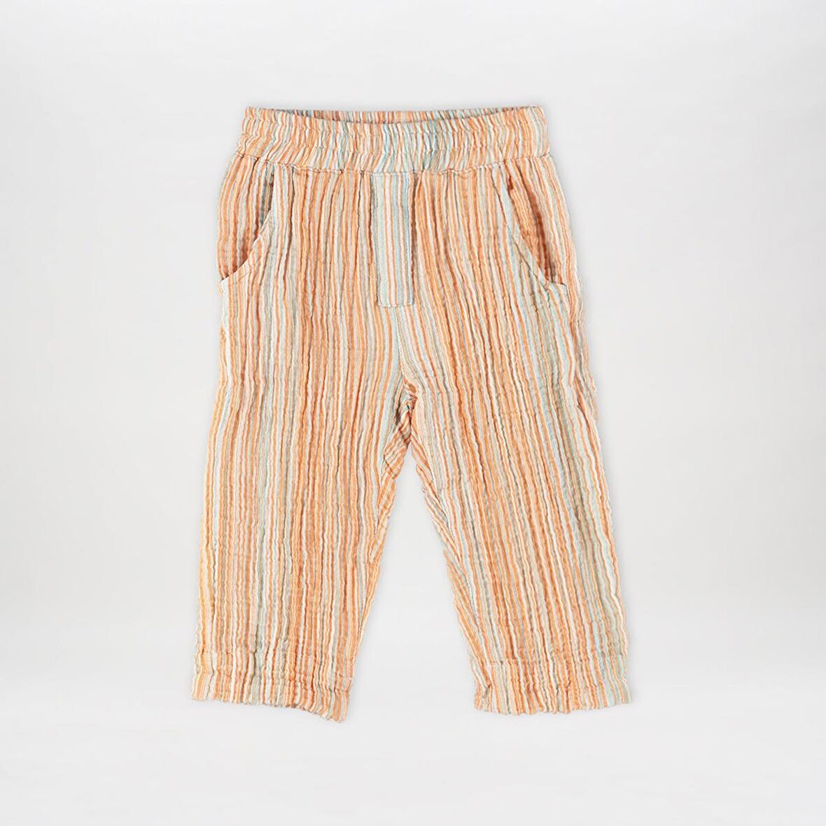 Panço Erkek Çocuk Beli Lastikli Pantolon Oranj
