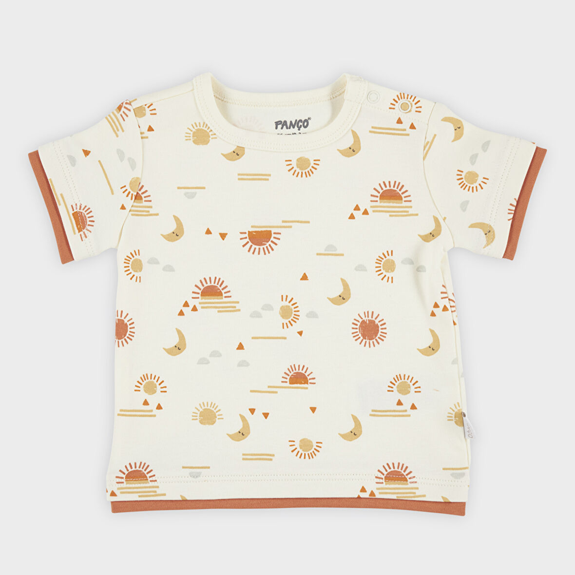 Unisex Çocuk Baskılı Kısa Kollu T-Shirt Ekru
