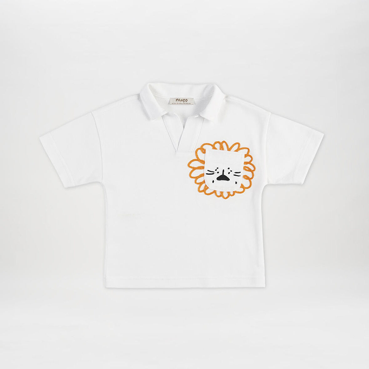 Erkek Çocuk Yakalı Pike T-Shirt Oranj