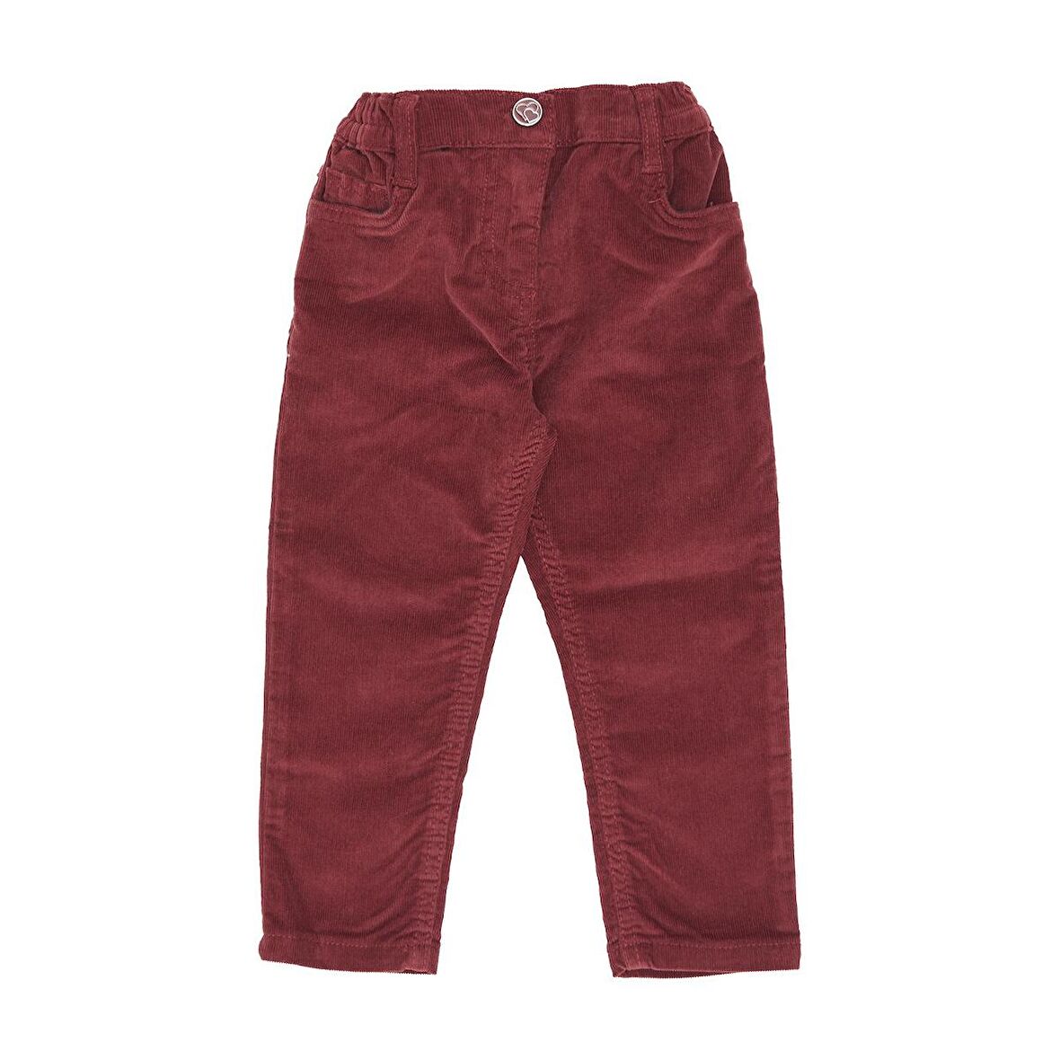 Panço Kız Çocuk Beş Cepli Kadife Pantolon Bordo