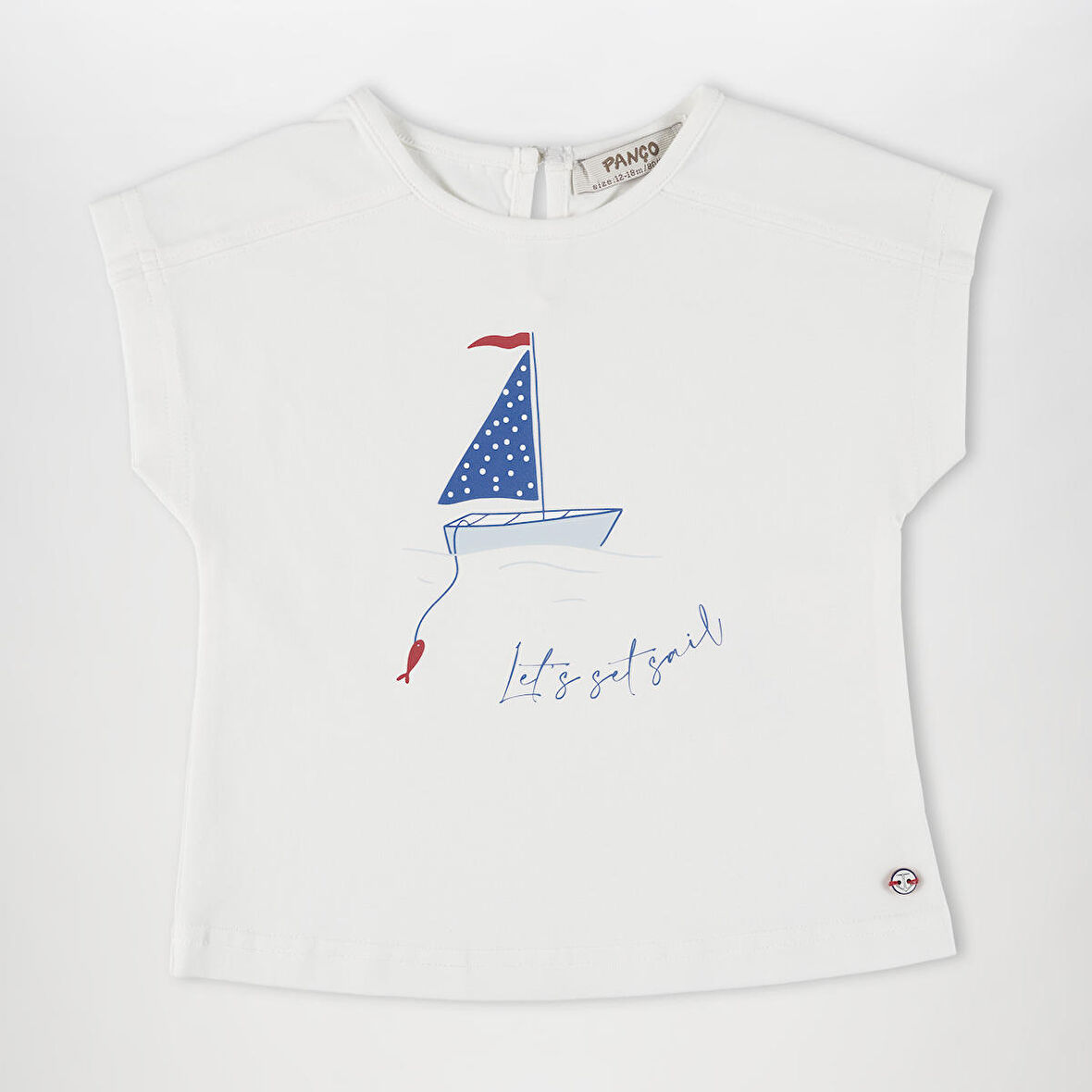 Kız Çocuk Baskı Detaylı T-Shirt Ekru