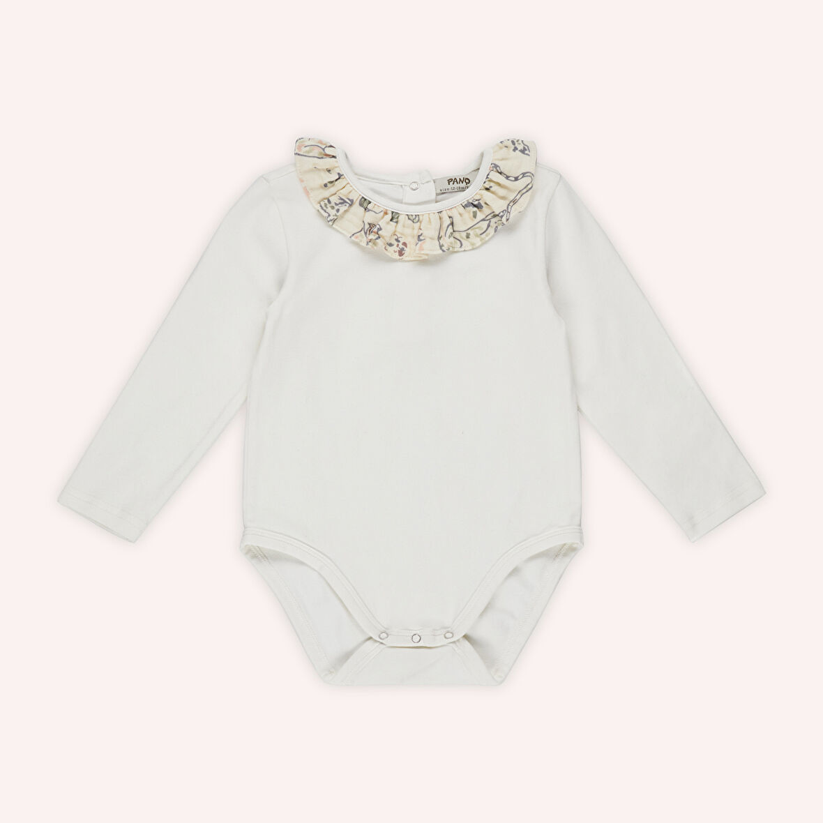 Kız Çocuk  Yakası Müslin Fırfırlı Body      