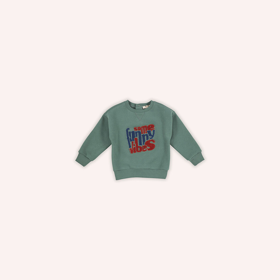 Erkek Çocuk Nakışlı Sweatshirt Yeşil