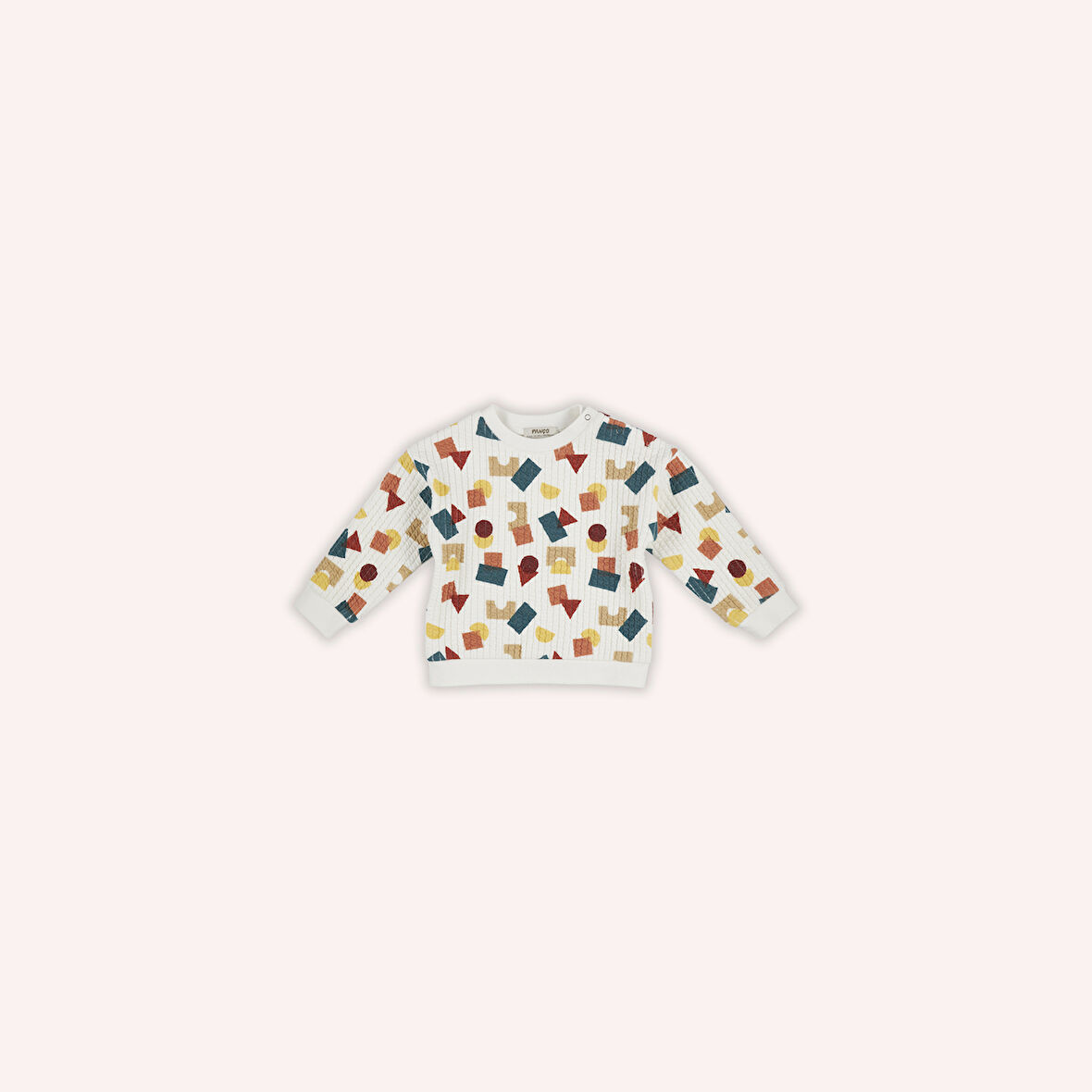 Erkek Çocuk Baskılı Sweatshirt Ekru