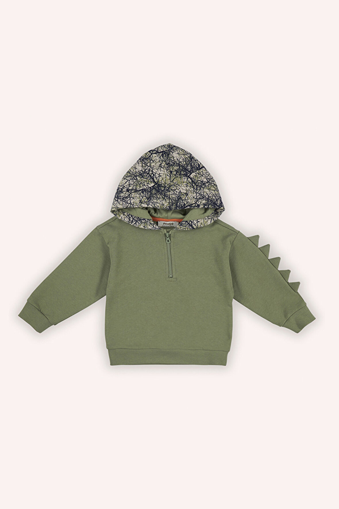 Erkek Çocuk Kapüşonlu Sweatshirt Haki