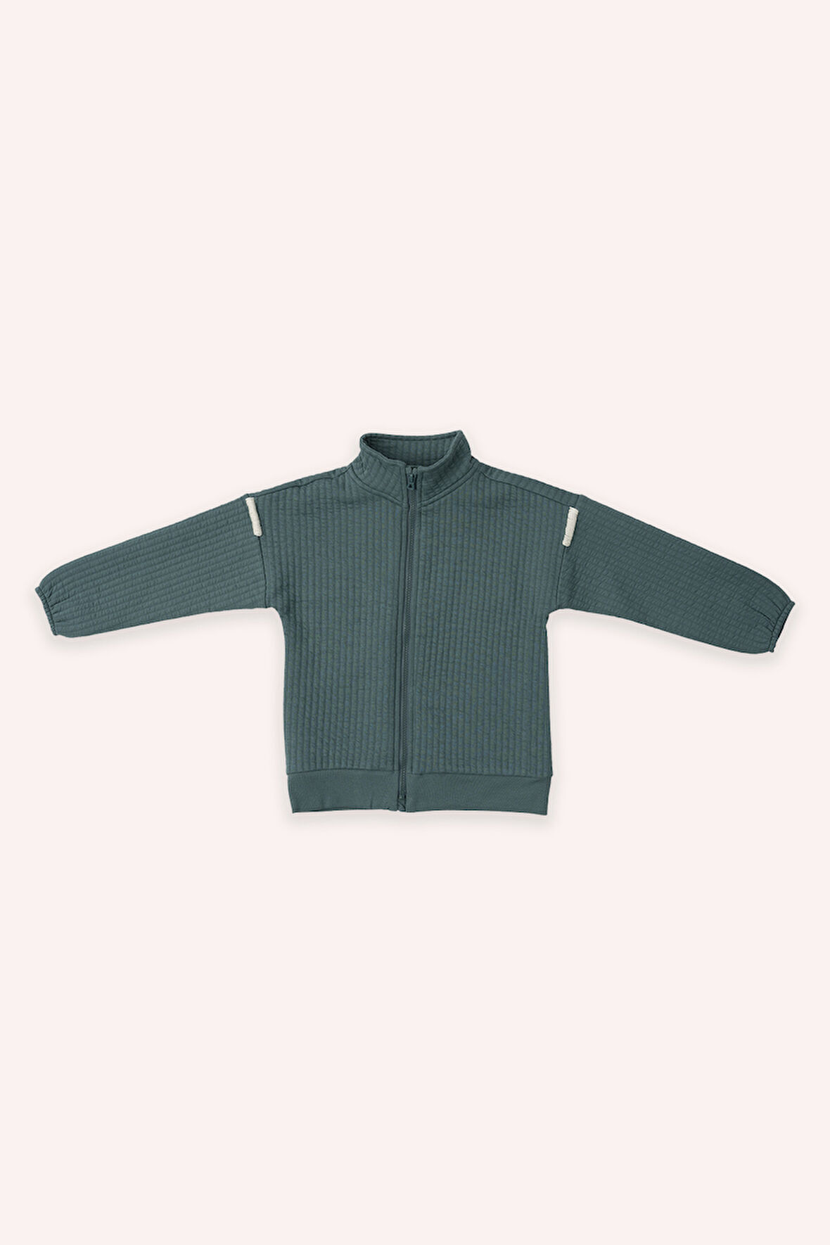 Erkek Çocuk Fermuarlı Sweatshirt Yeşil