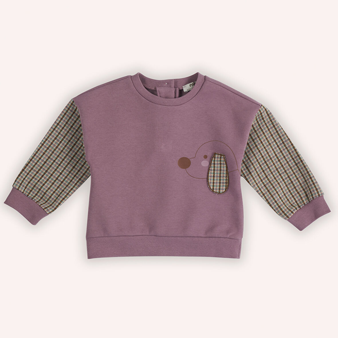 Kız Çocuk Baskı Detaylı Sweatshirt Gül Kurusu