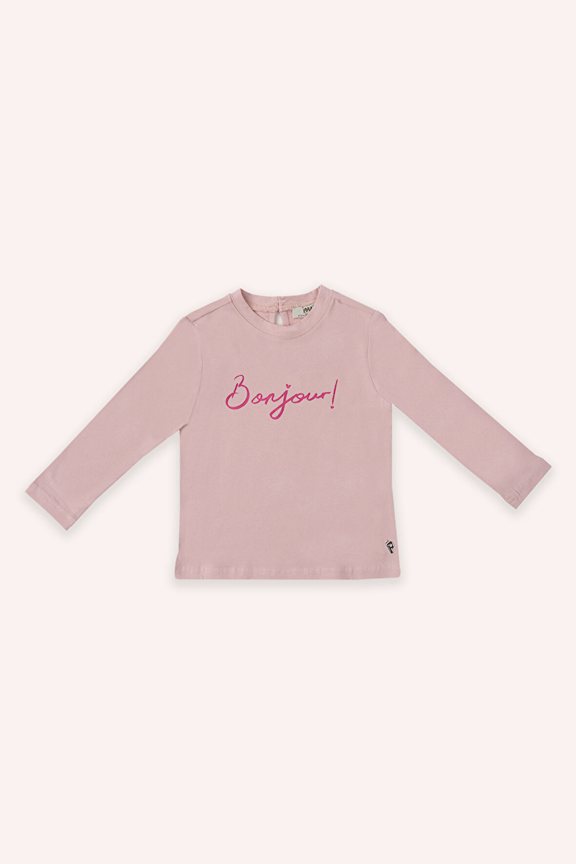 Kız Çocuk Yuvarlak Yakalı, Uzun Kollu T-Shirt Kırmızı