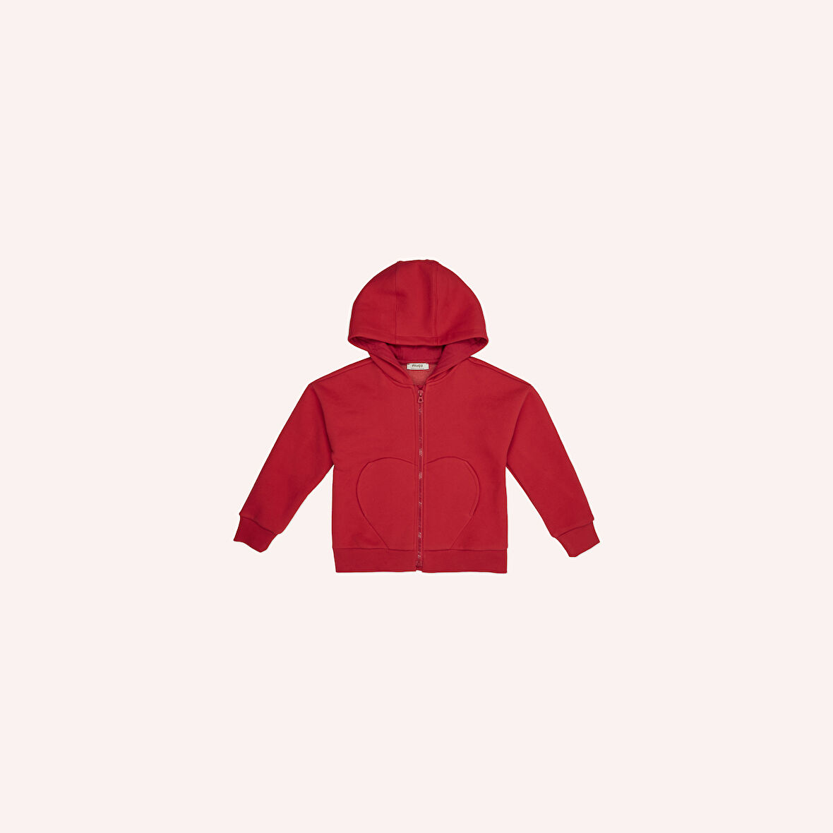 Kız Çocuk Kapşonlu Sweatshirt Kırmızı