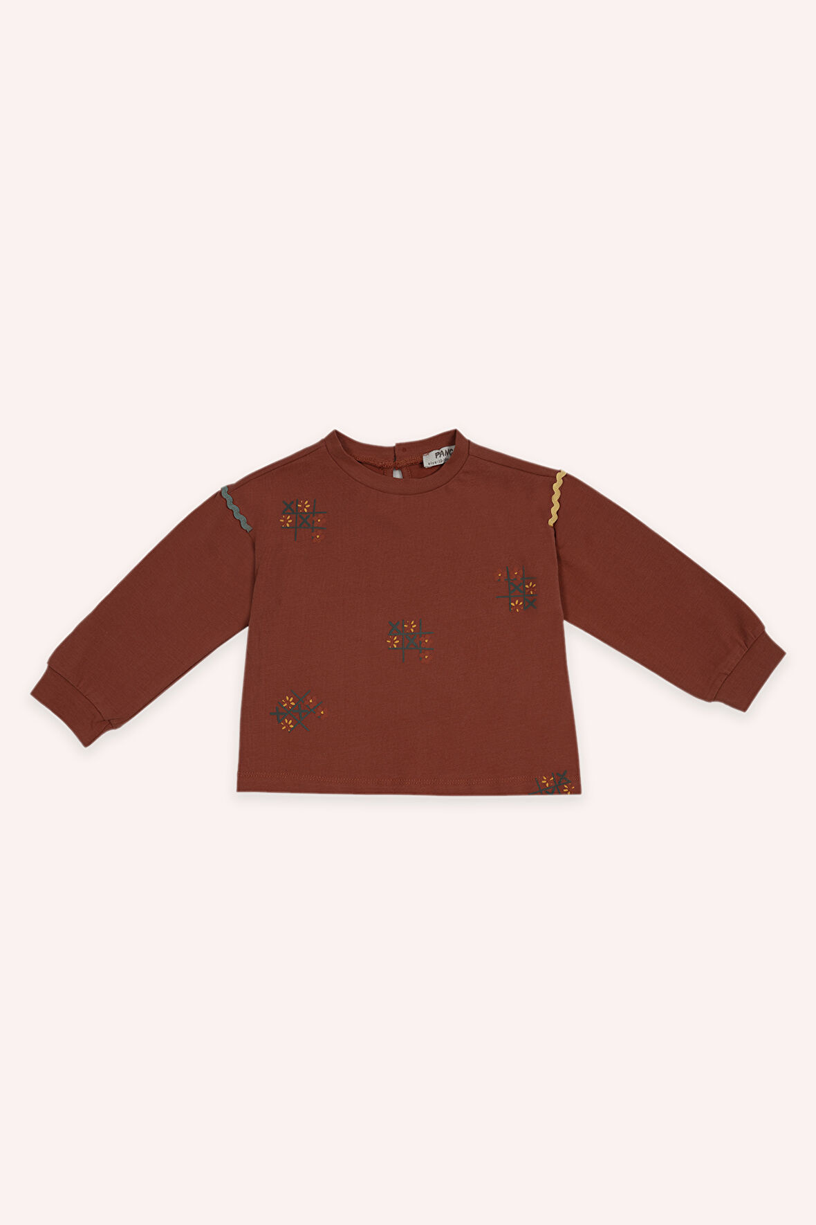 Kız Çocuk Baskılı T-Shirt Kiremit