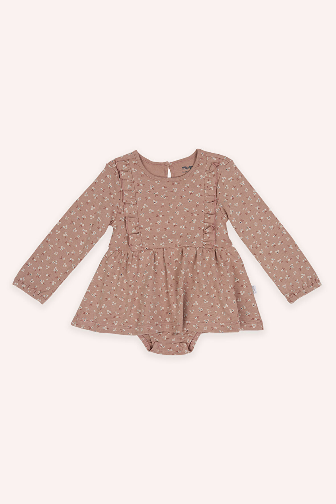 Kız Çocuk Desenli Elbise Body Gül