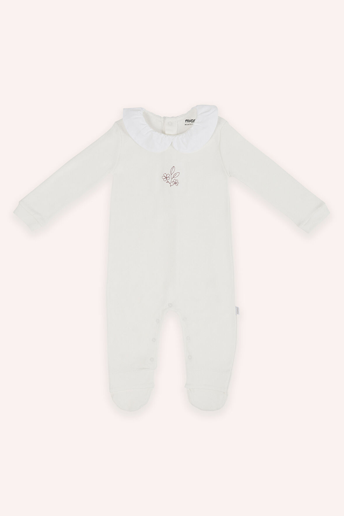 Kız Çocuk Patikli Tulum Ekru