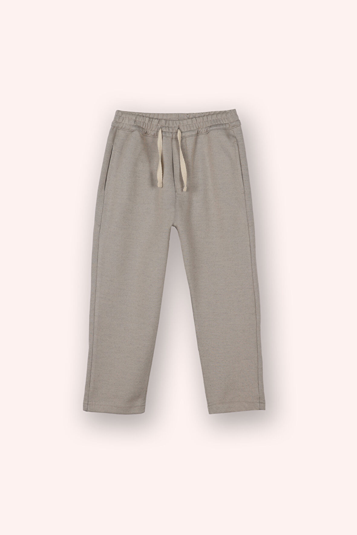 Erkek Çocuk Cepli Örme Pantolon Taş