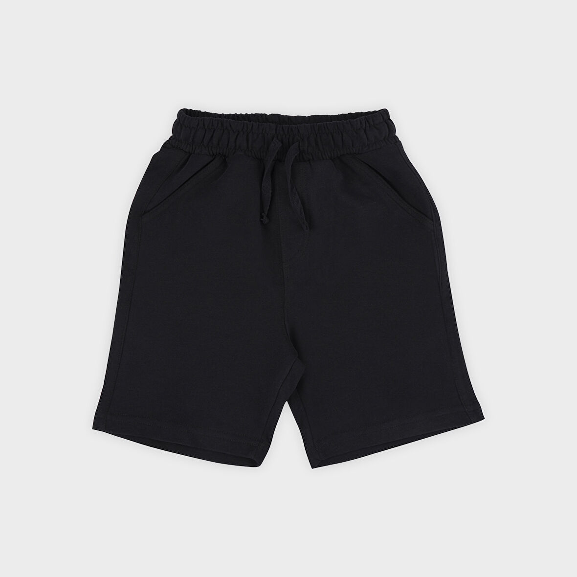 Erkek Çocuk Beli Lastikli Örme Şort Bej