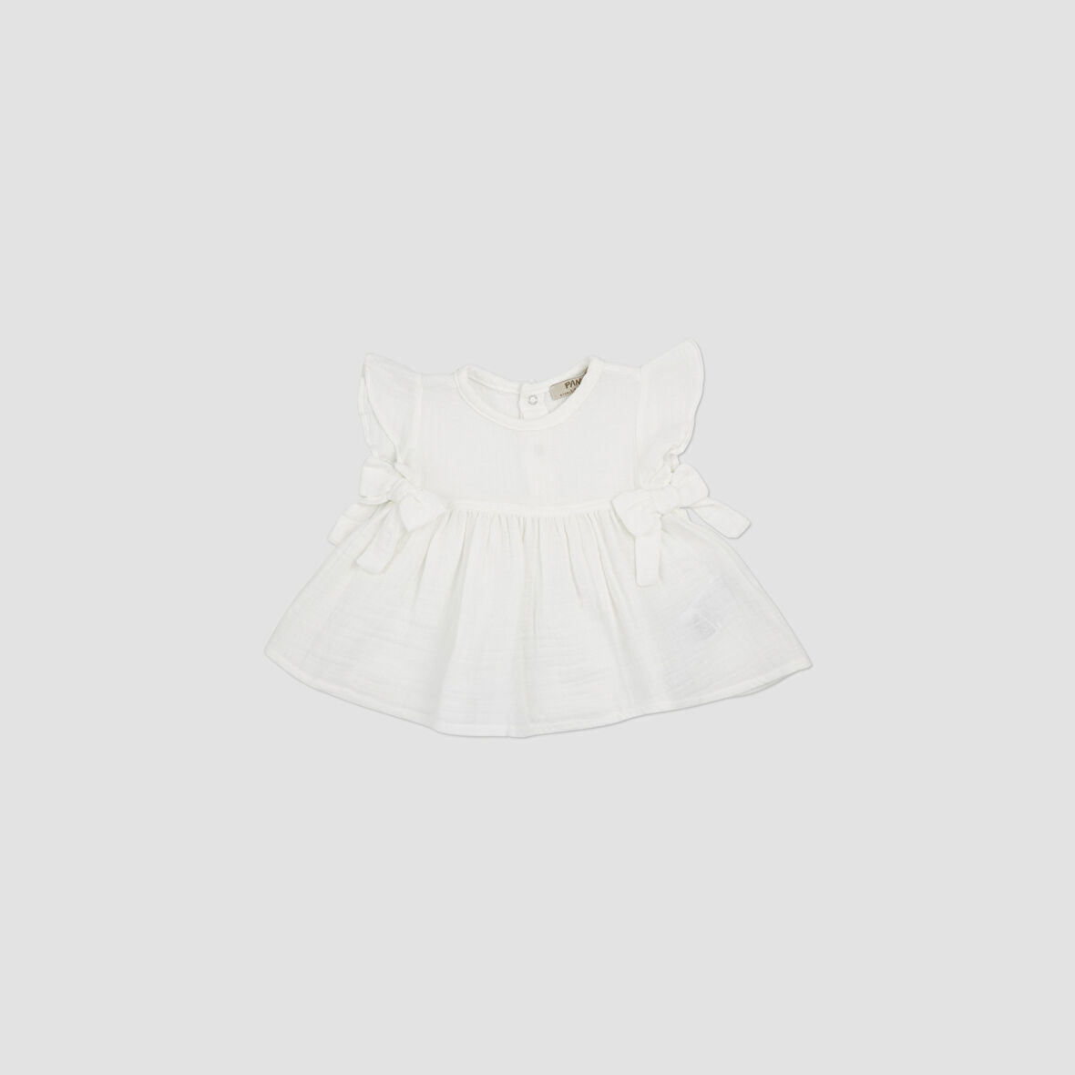Kız Çocuk Müslin Elbise Ekru