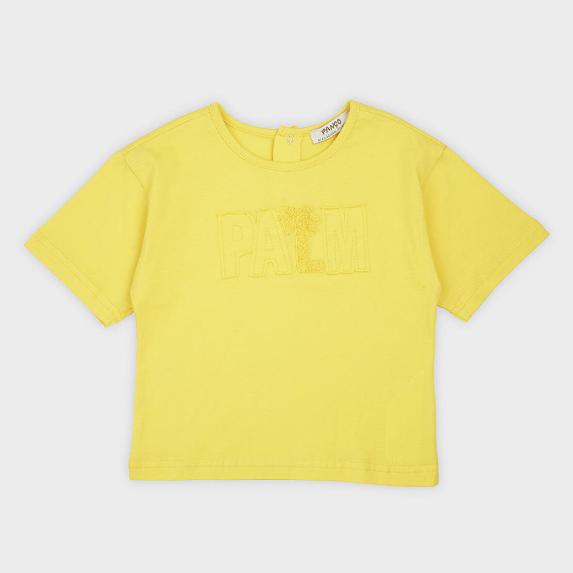 Erkek Çocuk Nakış Detaylı T-Shirt Sarı