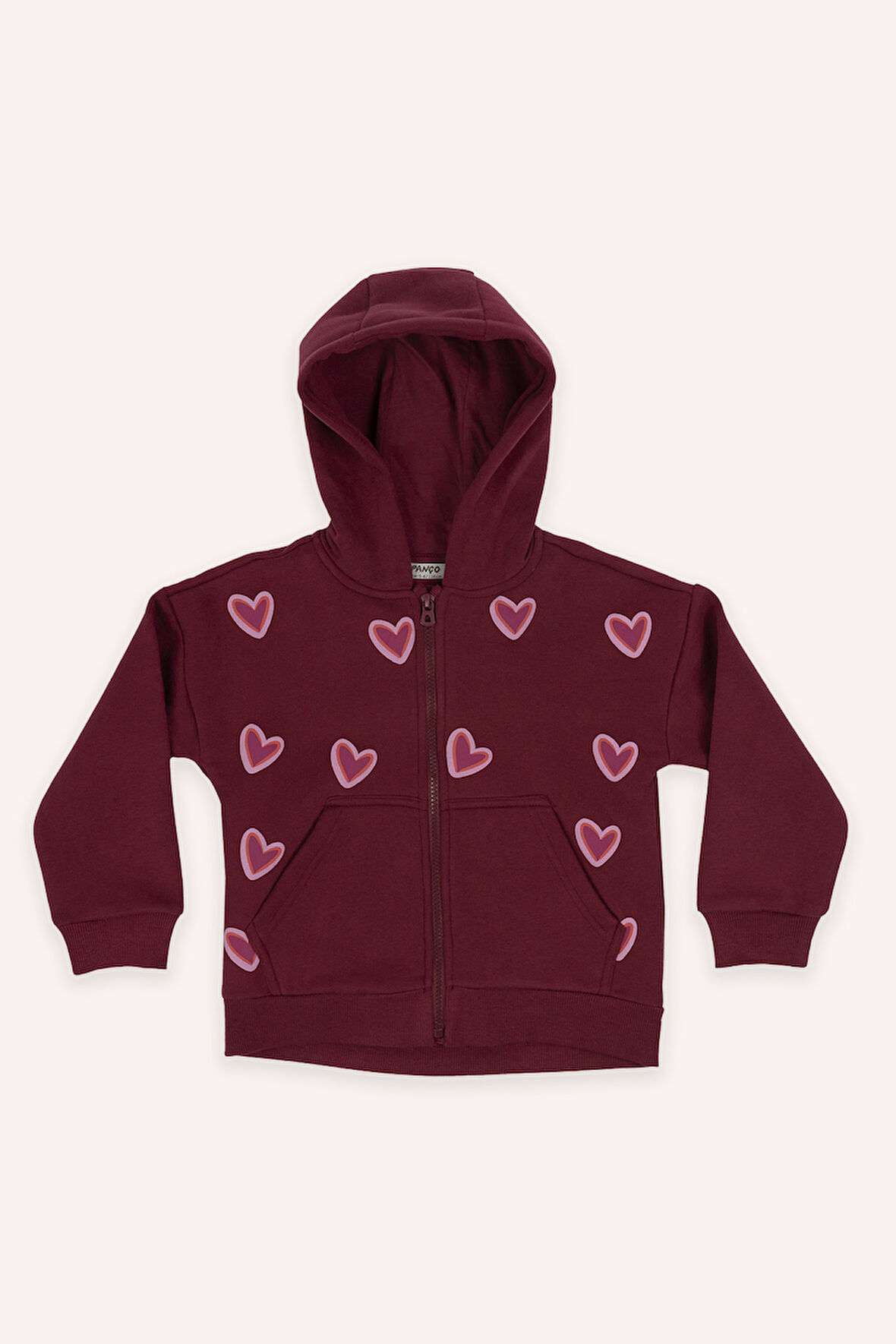 Kız Çocuk Kapşonlu Sweatshirt Bordo