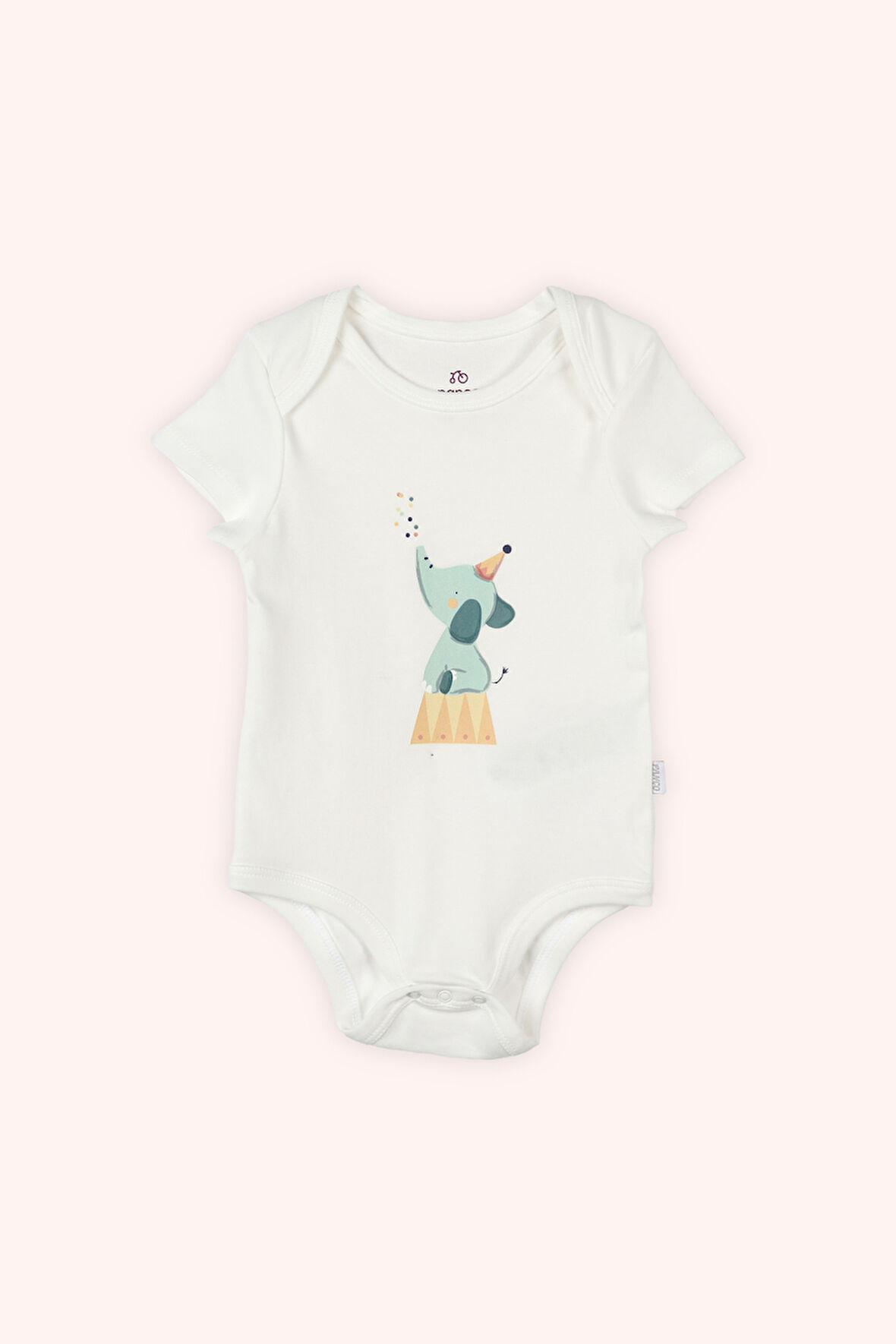 Erkek Çocuk Baskılı 2'li Kısa Kollu Body Ekru