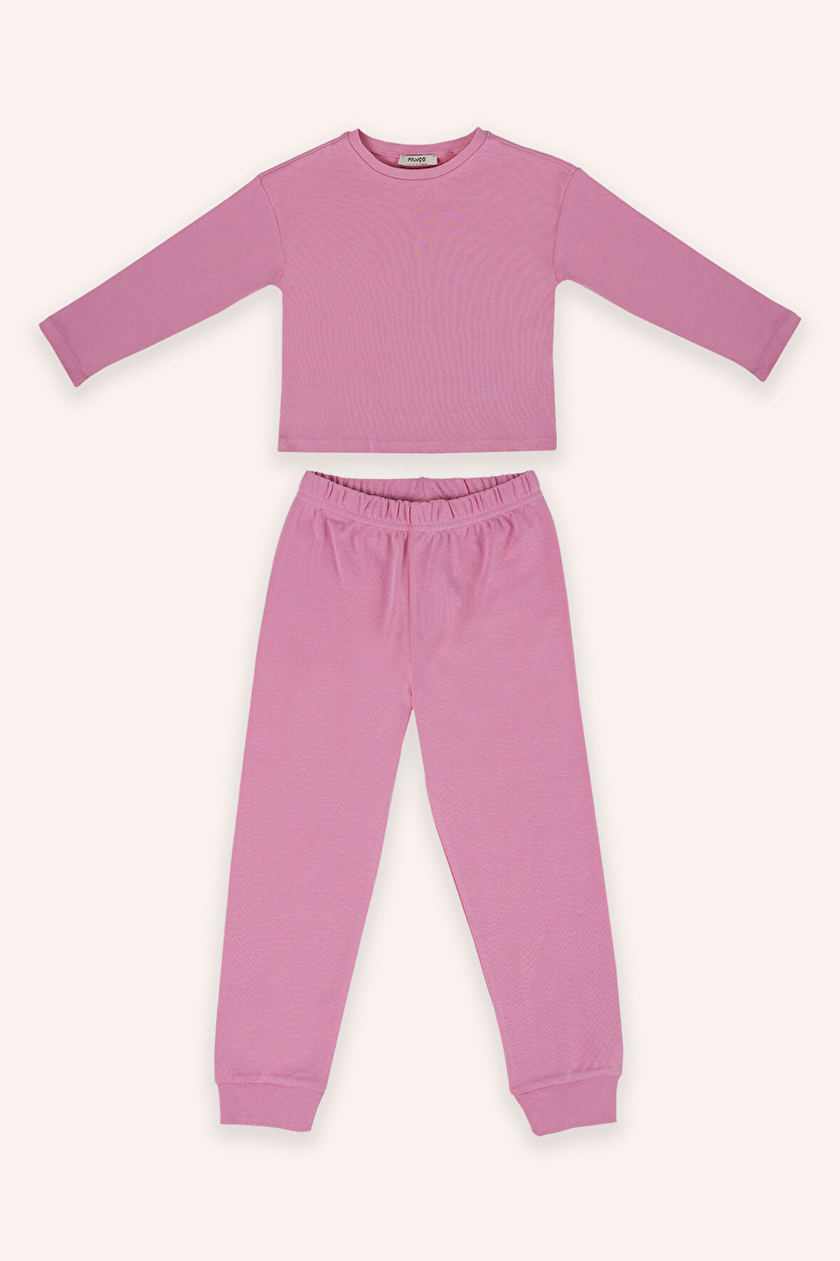 Kız Çocuk Kalp Desen Baskılı 2'li Pijama Takım Pembe